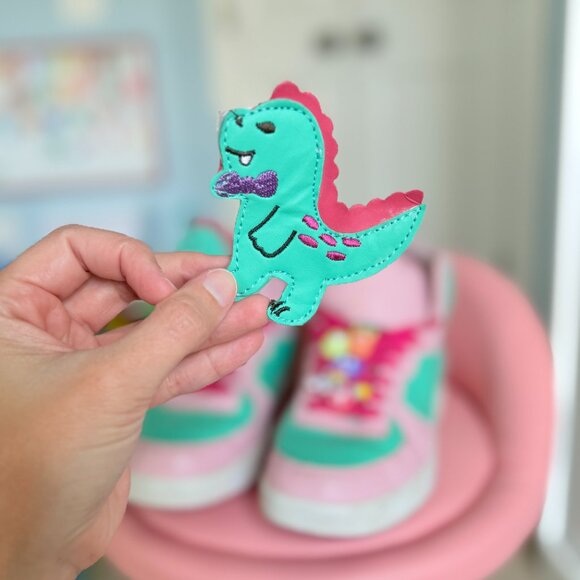Kawaii Dinosaur Pastel High Top Sneakers - Picture 9 of 12